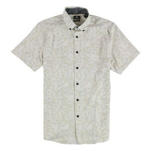 BROOKLYN BRIGADE Mens Shadow Floral Button Up Shirt, Beige, NWT